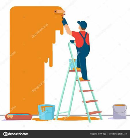 Pintor de parede profissional