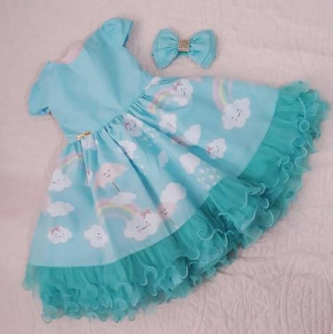 Vestido festa infantil Chuva de Bênçãos Amor - Foto 2