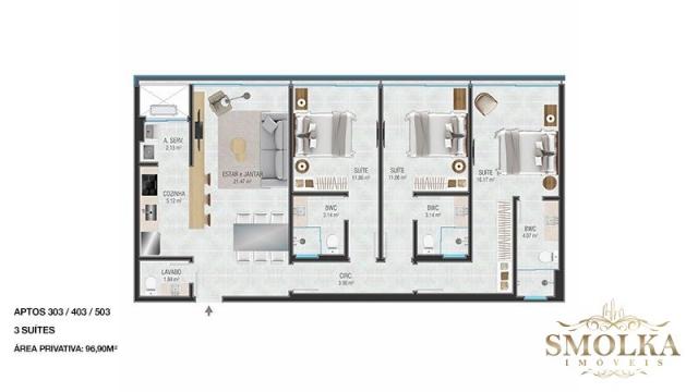 Apartamento à venda com 3 dormitórios em Jurerê internacional, Florianópolis cod:8650 - Foto 10