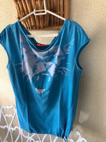 Blusa Puma azul - tamanho M 