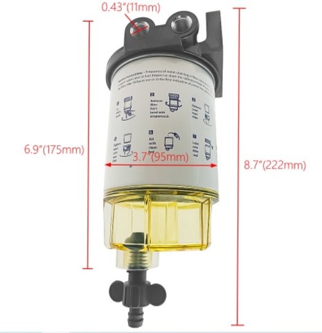 Kit completo Filtro Separador de Agua/Combustivel S3213 - Foto 4