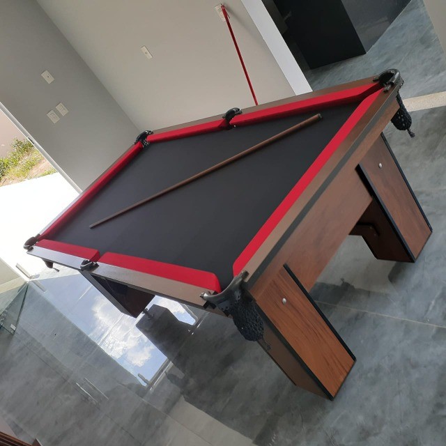 Mesa de Sinuca e Bilhar Charme 2,20 x 1,20 Malaga Cód: L11K10J9 - Foto 3