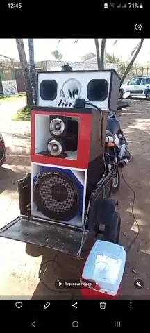 MINI PAREDÃO DE SOM NA CARRETA TOCANDO FORTE! 