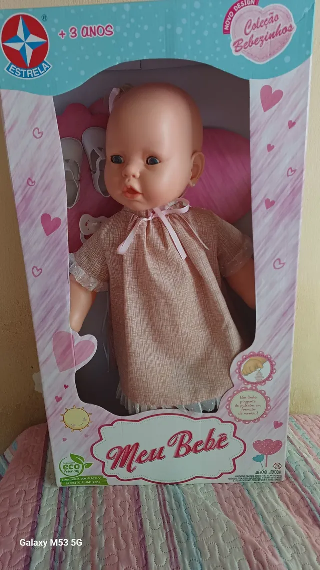 Boneca reborn bebe realista pesada boneco reborni pode dar banho bebezão  nenem brinquedo menina infantil bebezinho nenem