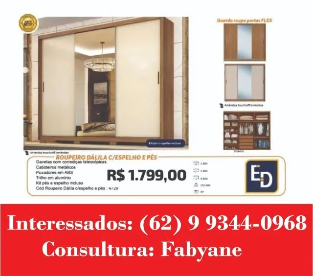 Guarda Roupa Dalila