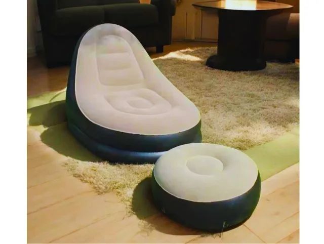 Poltrona Inflável Ultra Lounge Com Pufe - Foto 3