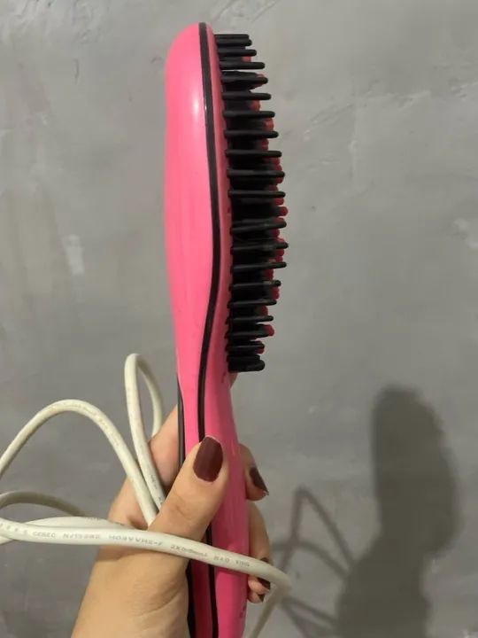 Escova alisadora de cabelo Gravity - Cor Rosa - Foto 5