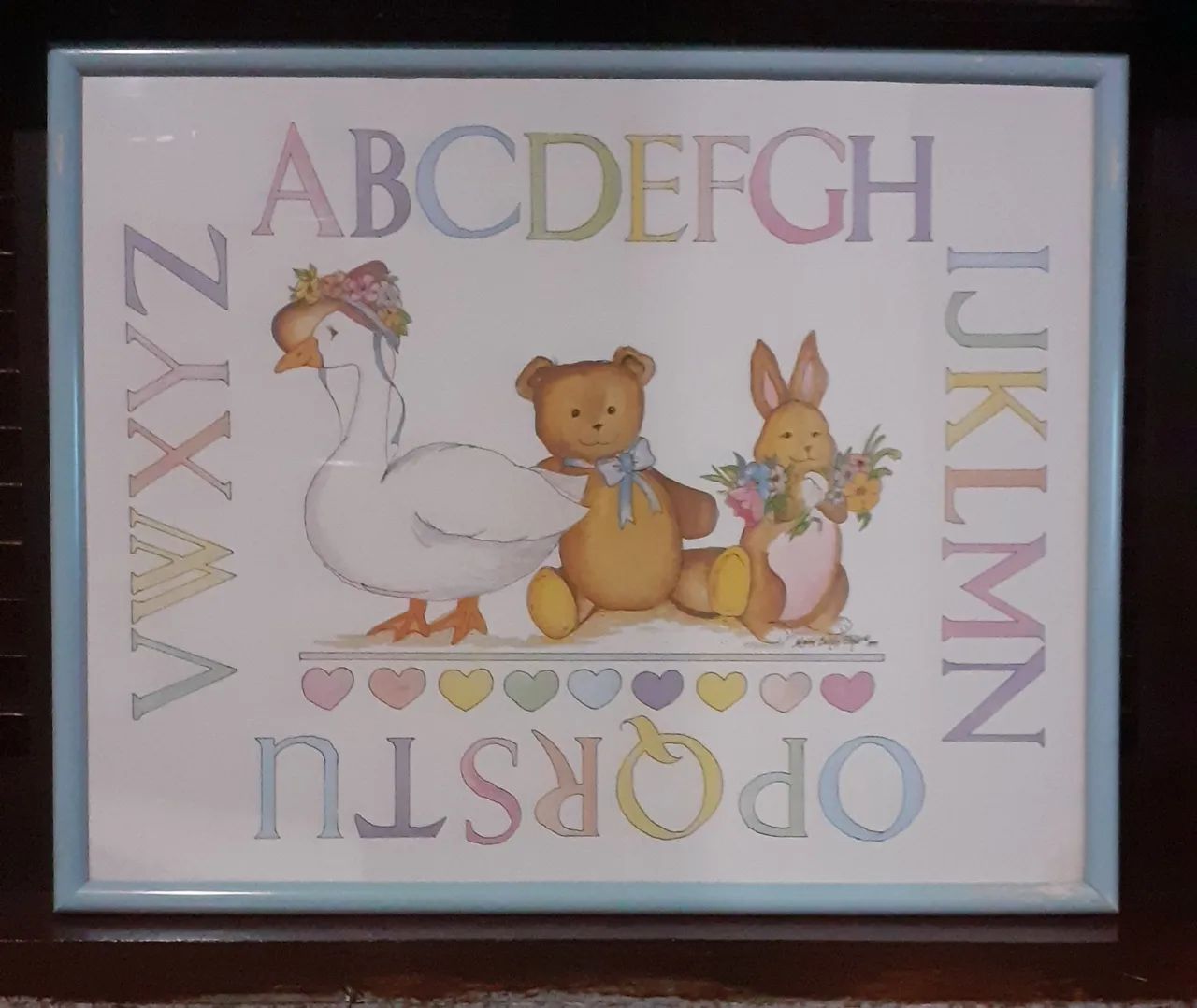 Quadro Infantil Educativo do Alfabeto - Edição Americana 1991. - Foto 2