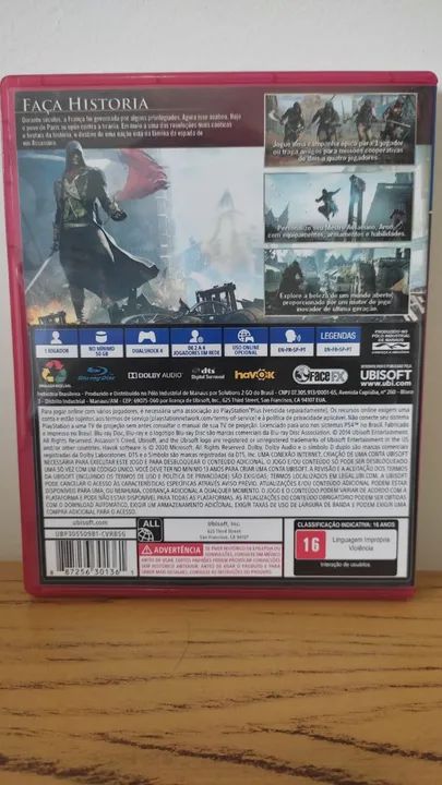 Jogo Assassins Creed Unity Playstation Hits Ps4 - Foto 2