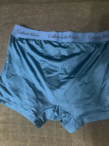 Cueca Calvin Klein original boxer lycra azul tamanho M - Foto 2