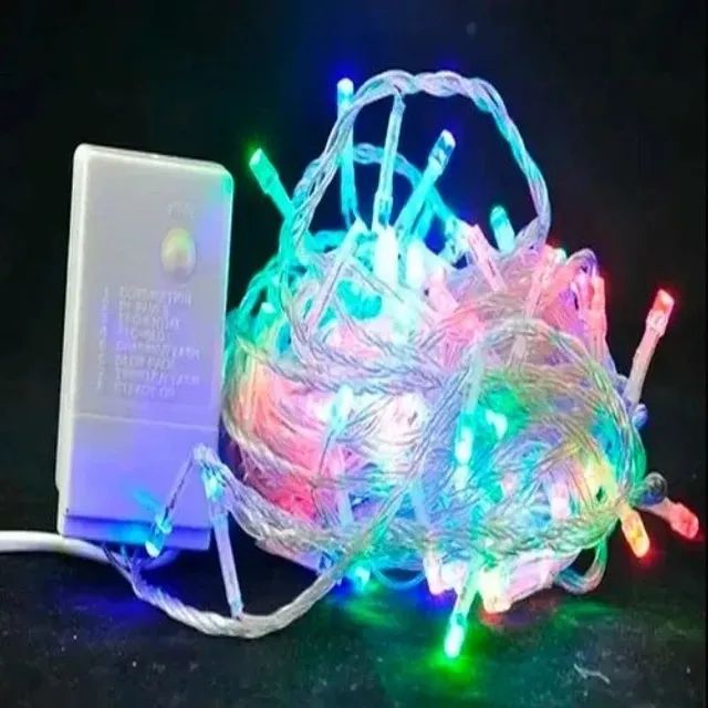 Pisca Pisca 100 Lâmpadas Led Colorido 8 Funções 127v - Foto 4