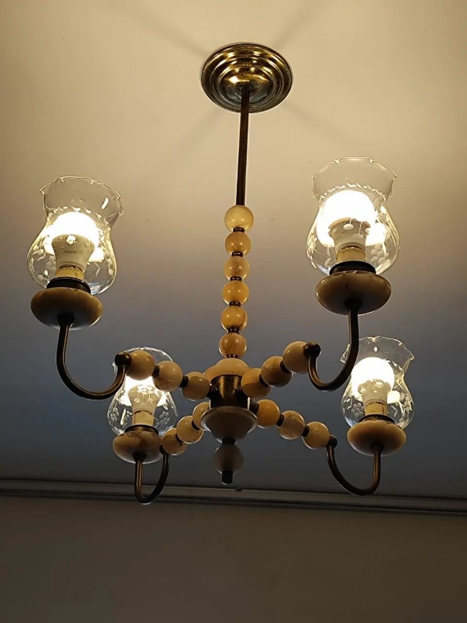 LUSTRE  DE ALABASTRO DECADA DE 50