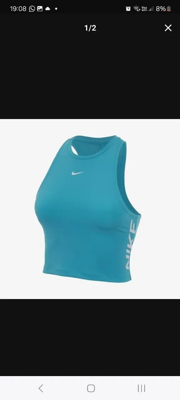 Top Nike Azul Feminino