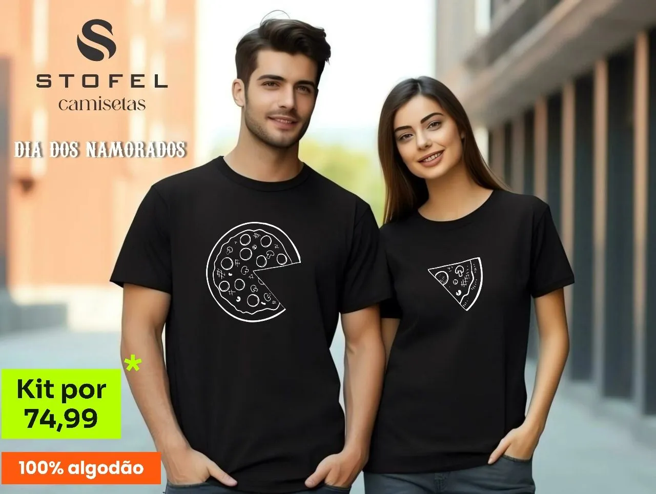 Kit Dia dos Namorados - Camisetas Pizza
