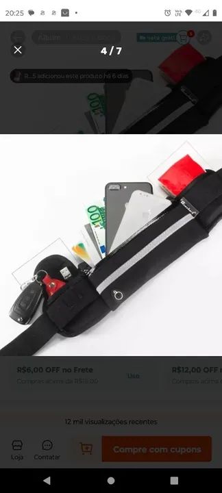 Pochete de corrida impermeável - neoprene - Foto 4