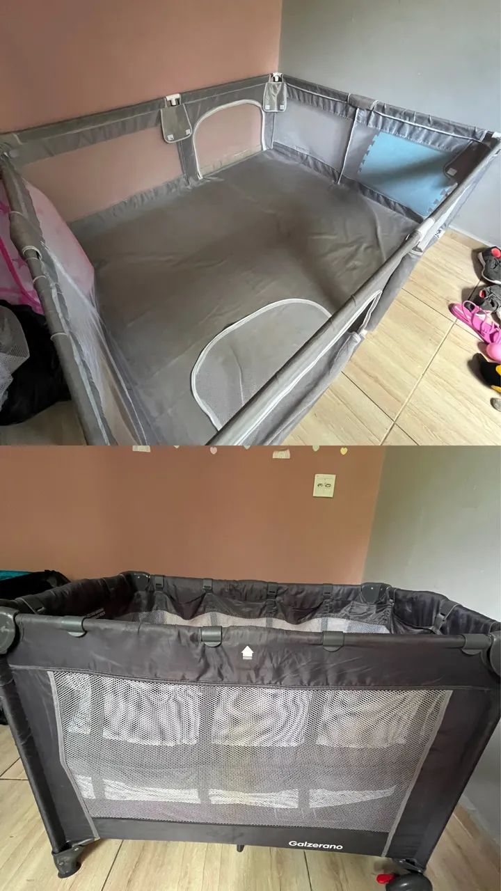 Berço portátil e chiqueirinho grande 