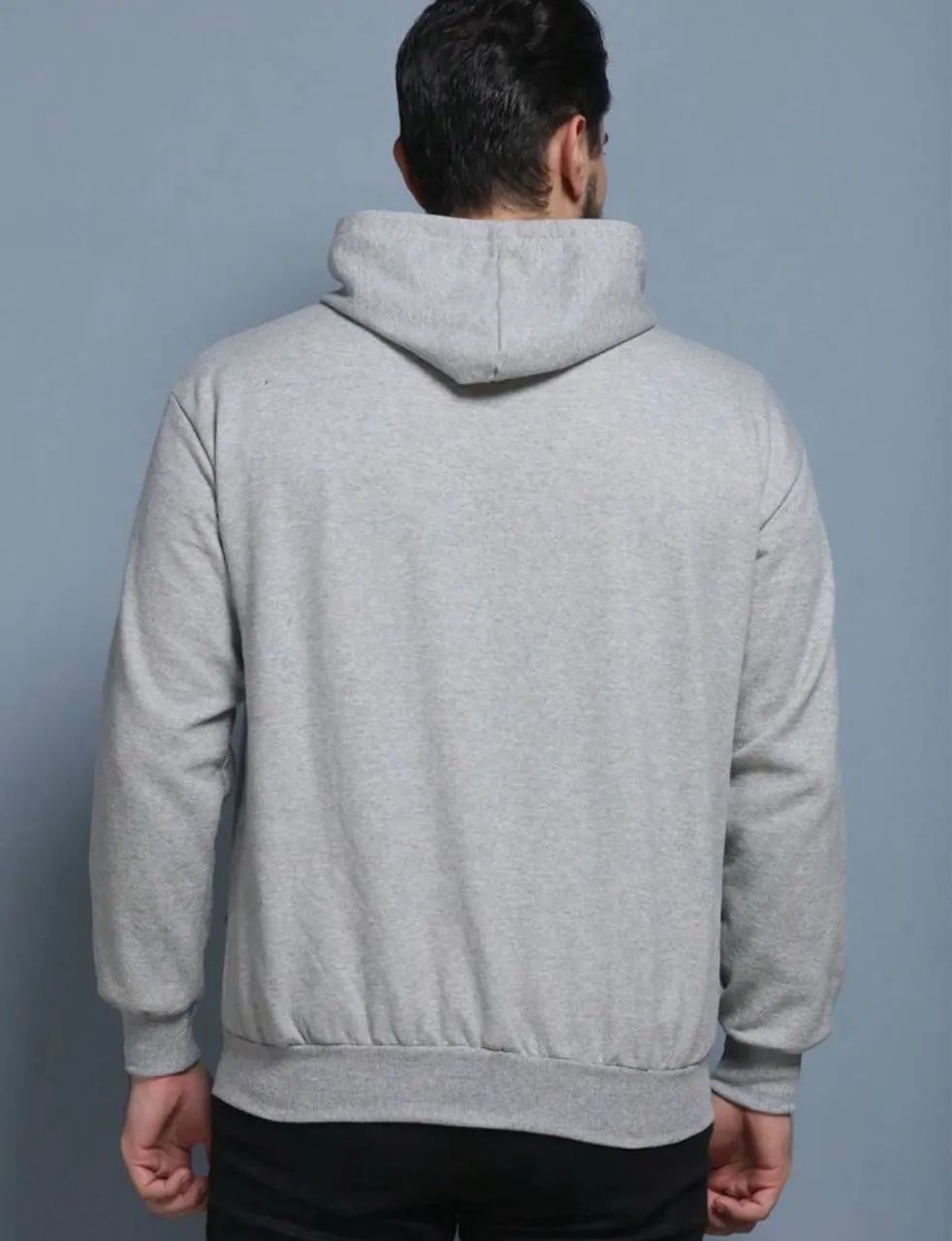Moletom Cinza com Zíper e Capuz  - Foto 2