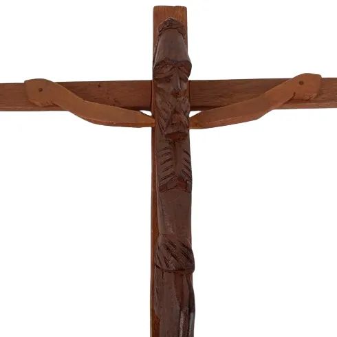 CRUCIFIXO DE PAREDE EM MADEIRA - USADO  - Foto 2