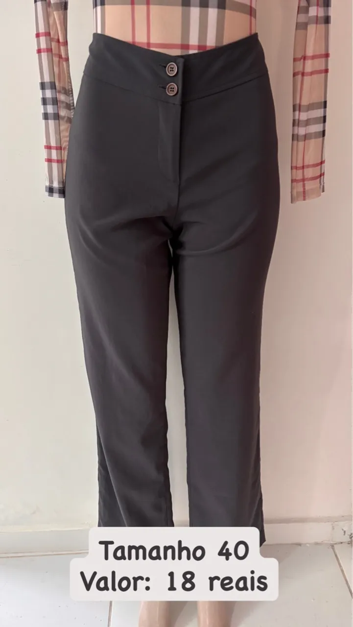 Calça social preta tamanho 40