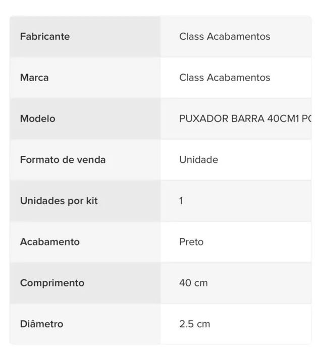 Puxador de porta de vidro preto - Foto 2