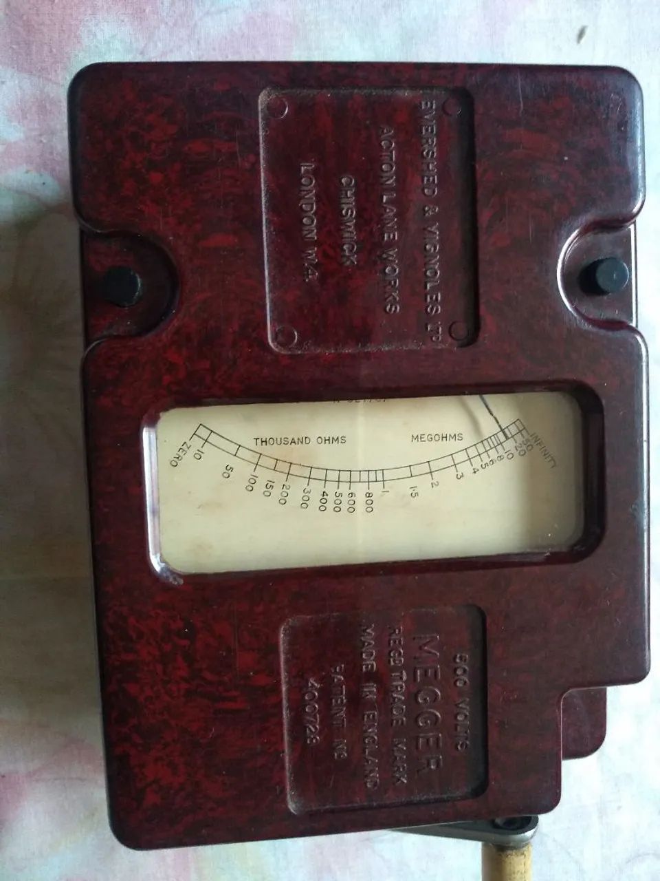 Megômetro Evershed & Vignoles