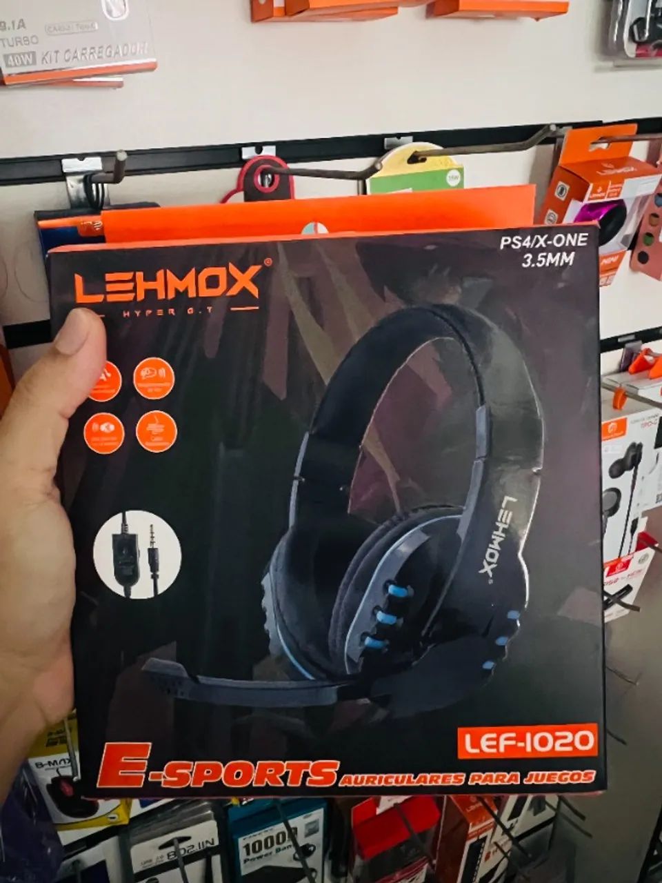 Headset LEHMOX LEF-1020 para Gamers - Fone e microfone