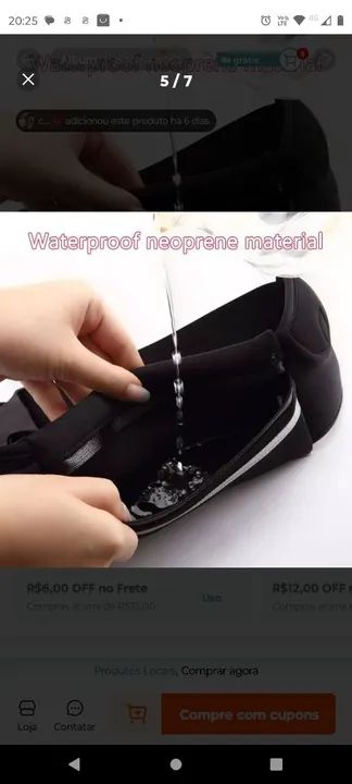 Pochete de corrida impermeável - neoprene