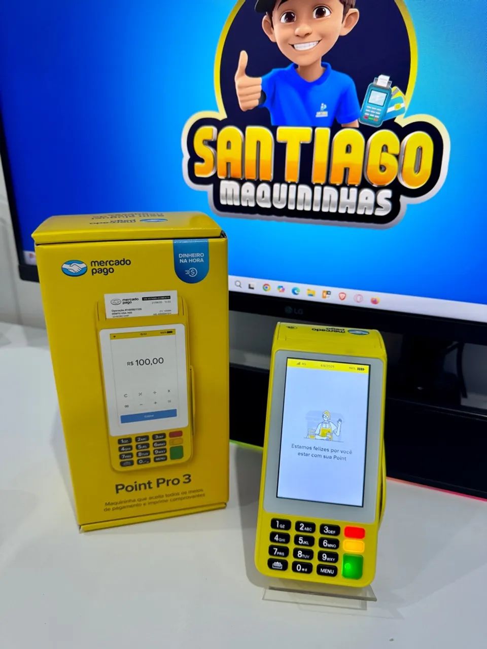Point Pro 3 - Máquina de Cartão Mercado Pago - Foto 2