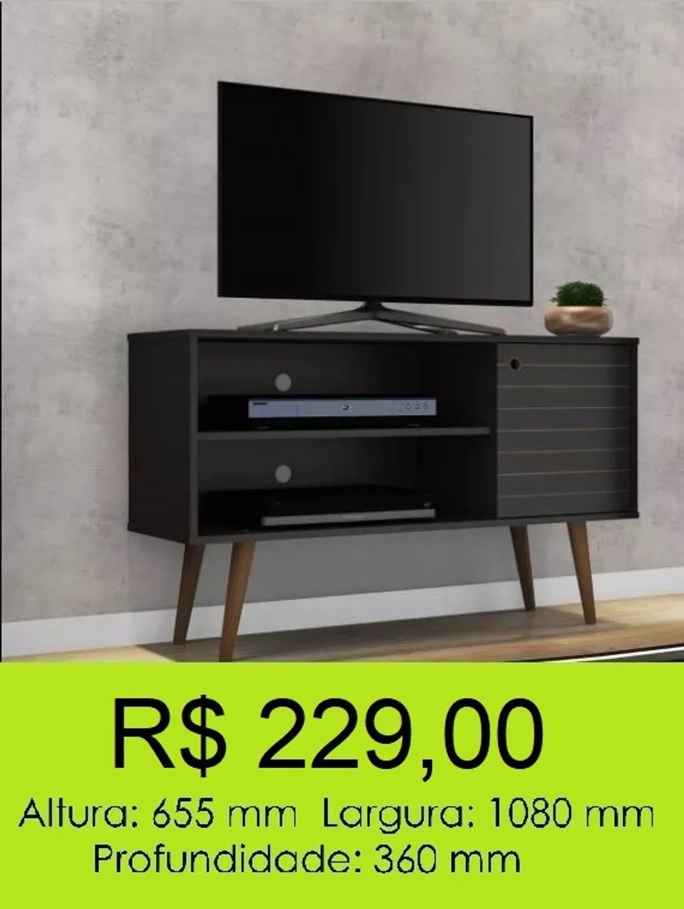 Rack preto - Funcionalidade e estilo