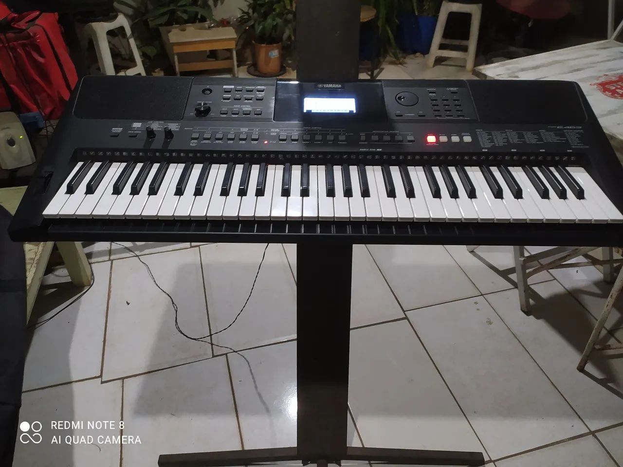 Teclado Yamaha psre 463 mais suporte stay  - Foto 5