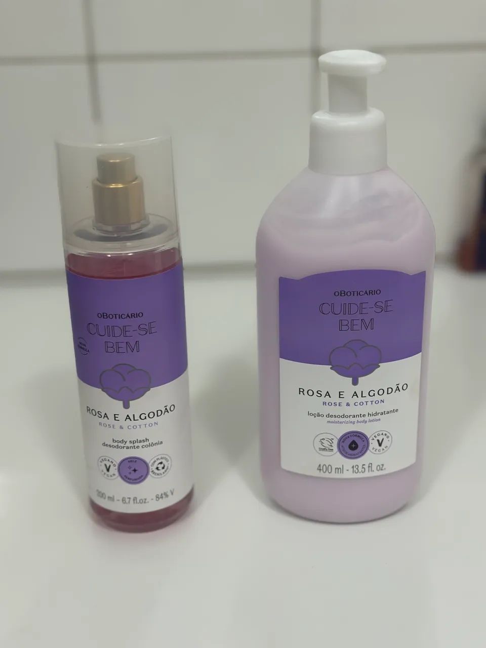 Kit cuide se bem rosa e algodão  - Foto 4
