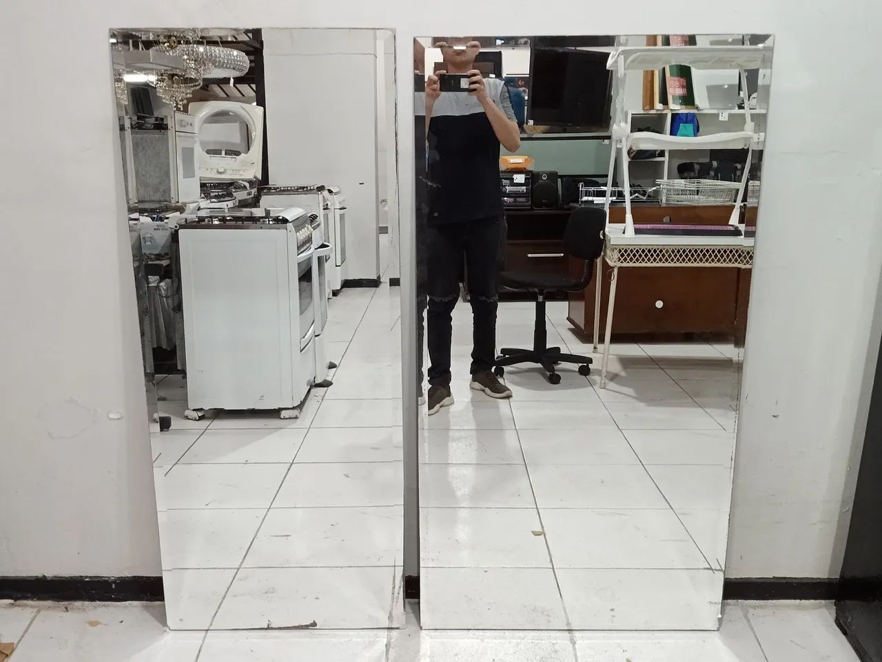 Par de Espelho Bisotê 