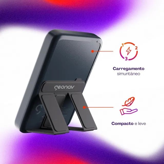 Power Bank, Carregador Portátil Universal por Indução 10.000mAh - Foto 3