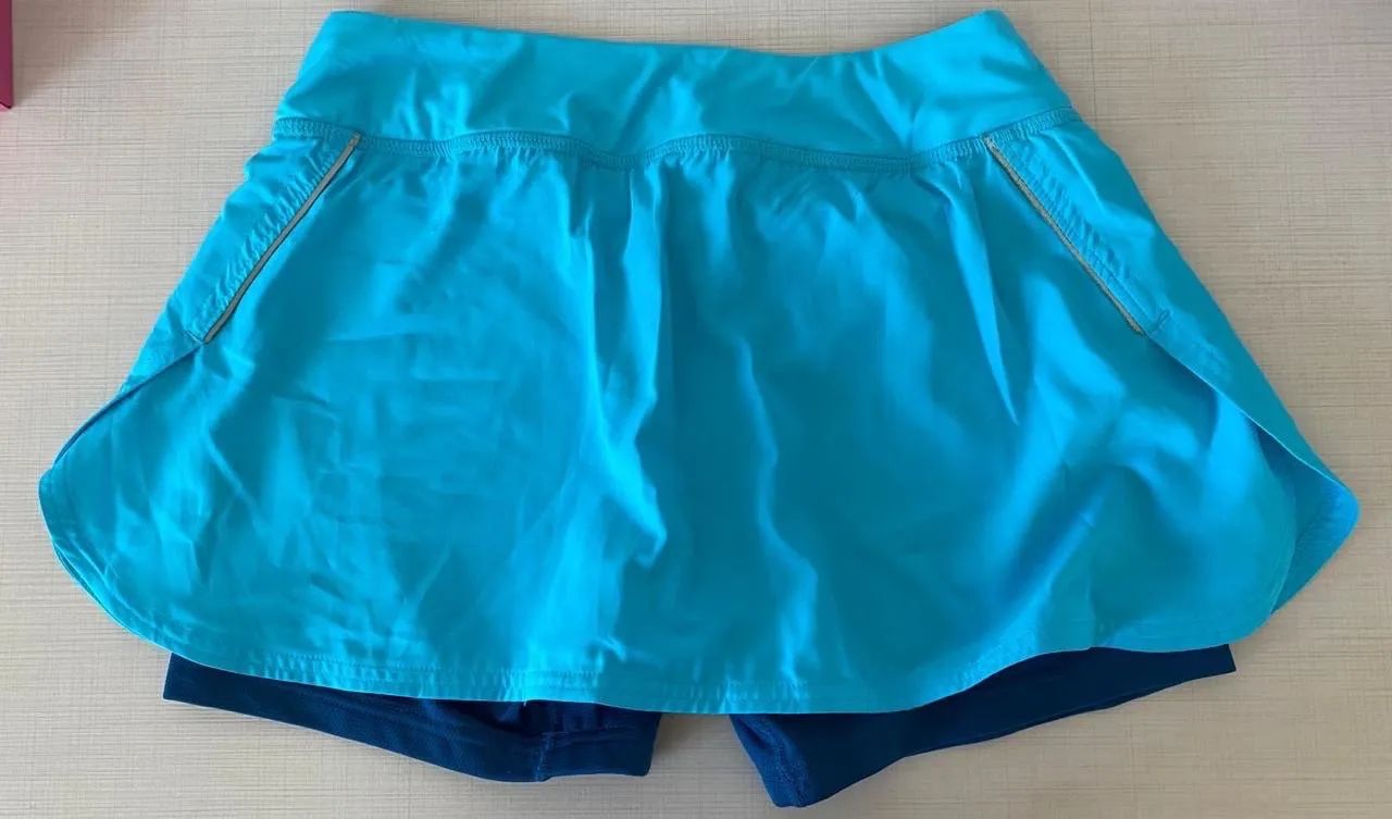 Short Saia Adidas Azul Original - Foto 3