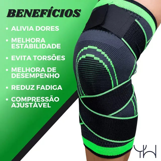 Joelheira Compressão Tenso Perna Alivia Dores Crossfit