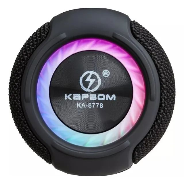 Caixa De Som Bluetooth Grave Forte Led Ipx6 FM Usb-C Ka-8778 - Loja Coimbra Computadores  - Foto 3