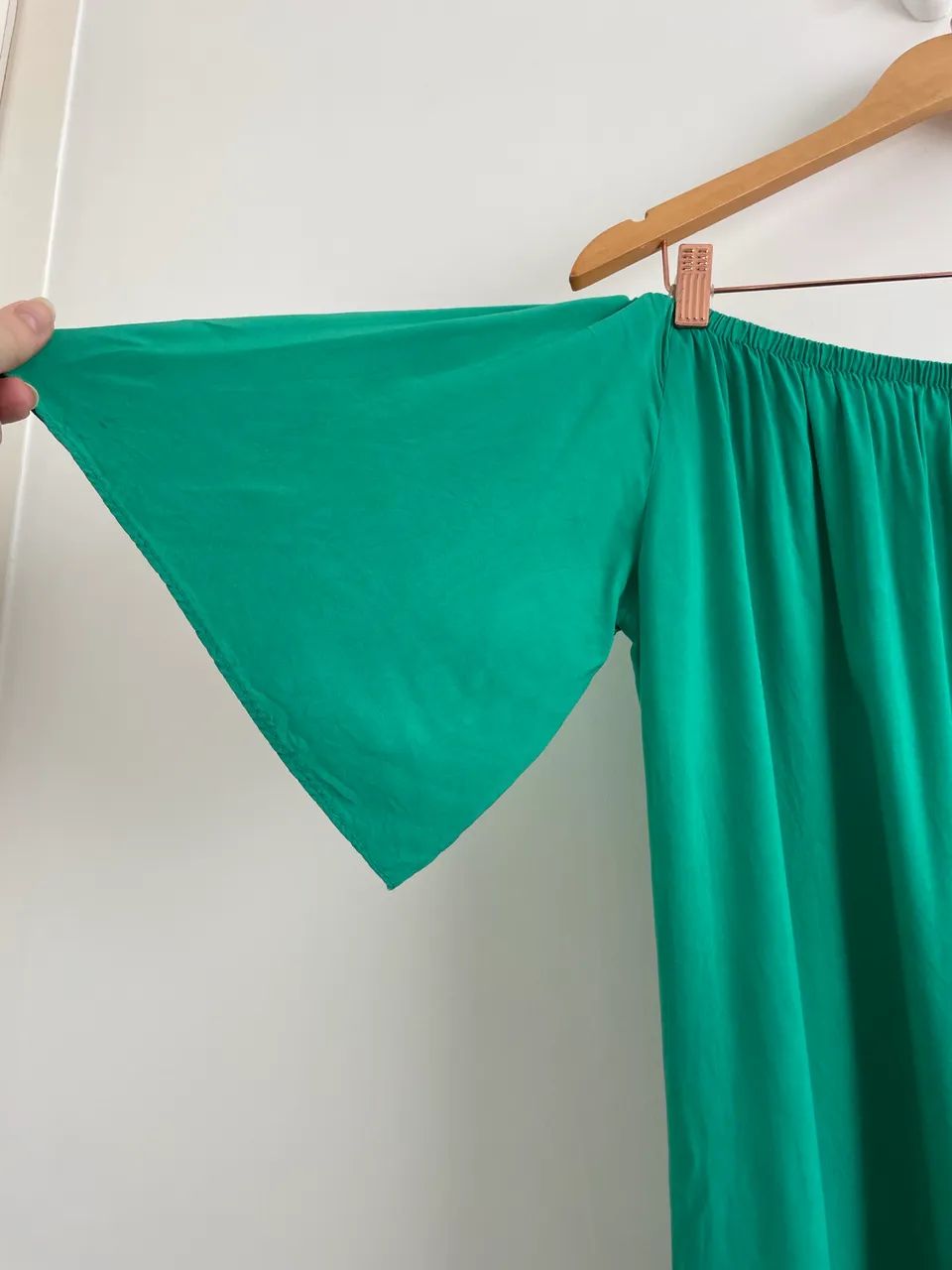 Vestido saída de praia M / G verde ombro a ombro  - Foto 3