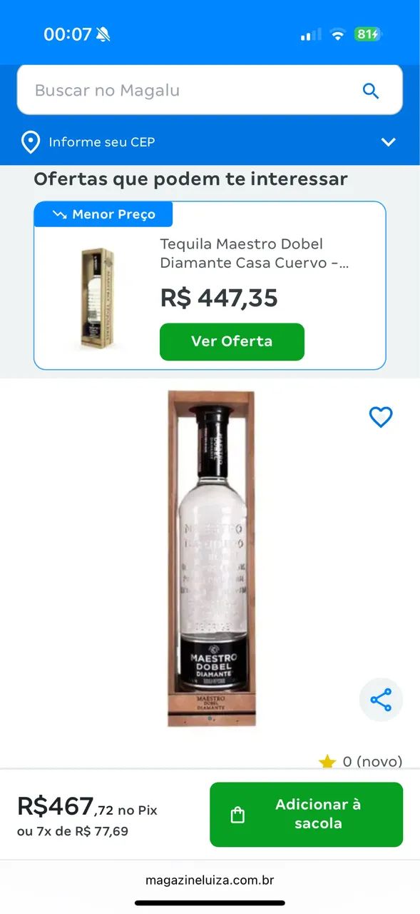Tekila Mexicana Maestro Dobel Diamante 700 Ml - Foto 2