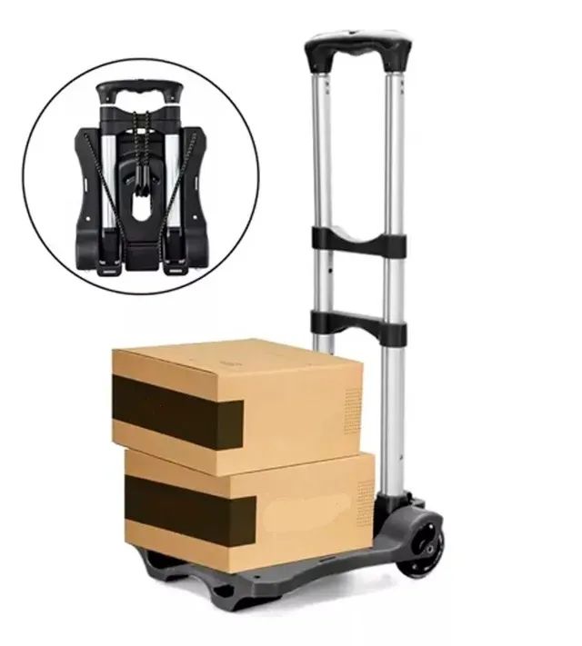 Carrinho de mão dobrável portátil para compras e transporte