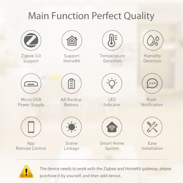 Sensor Temperatura e Umidade Zigbee - Casa Inteligente - Foto 4