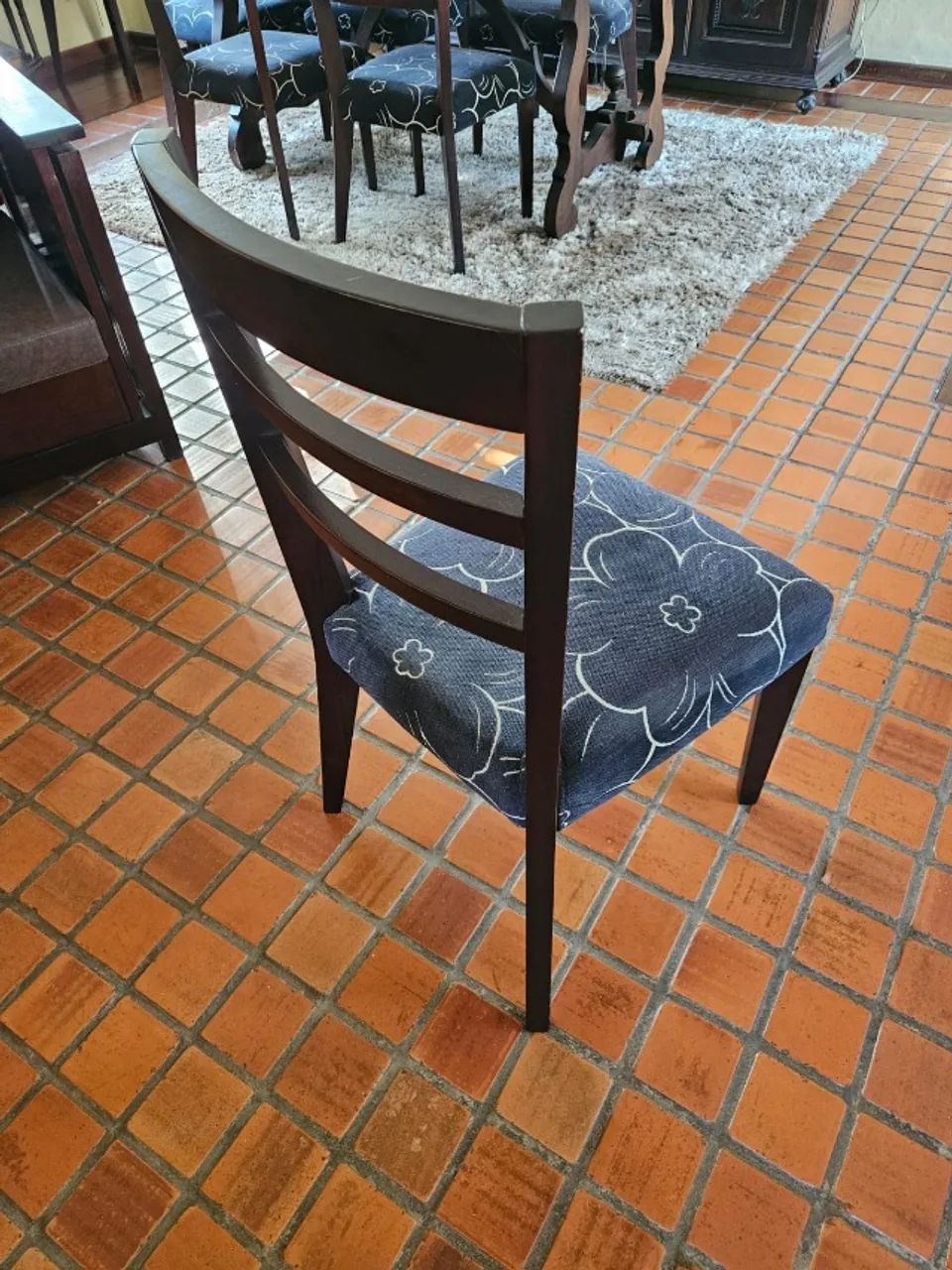 Conjunto de 3 Cadeiras de Jantar estofada MSUL Tabaco Acetinado - Foto 4