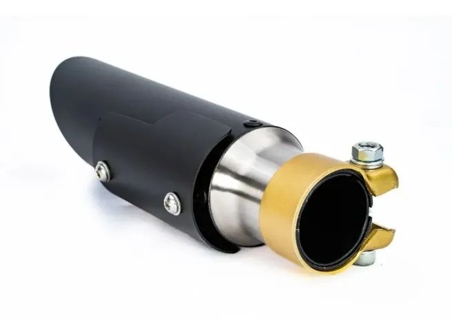 Ponteira de Escape Preto para Royal Enfield Meteor 350 / Classic 350 Novo - Foto 3