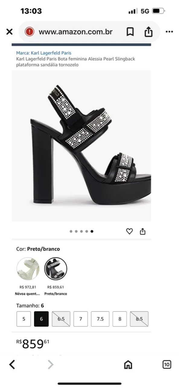 Sandália Karl Lagerfeld Paris Plataforma