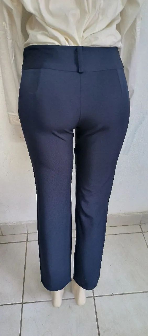 Calça azul social (M) - Foto 2