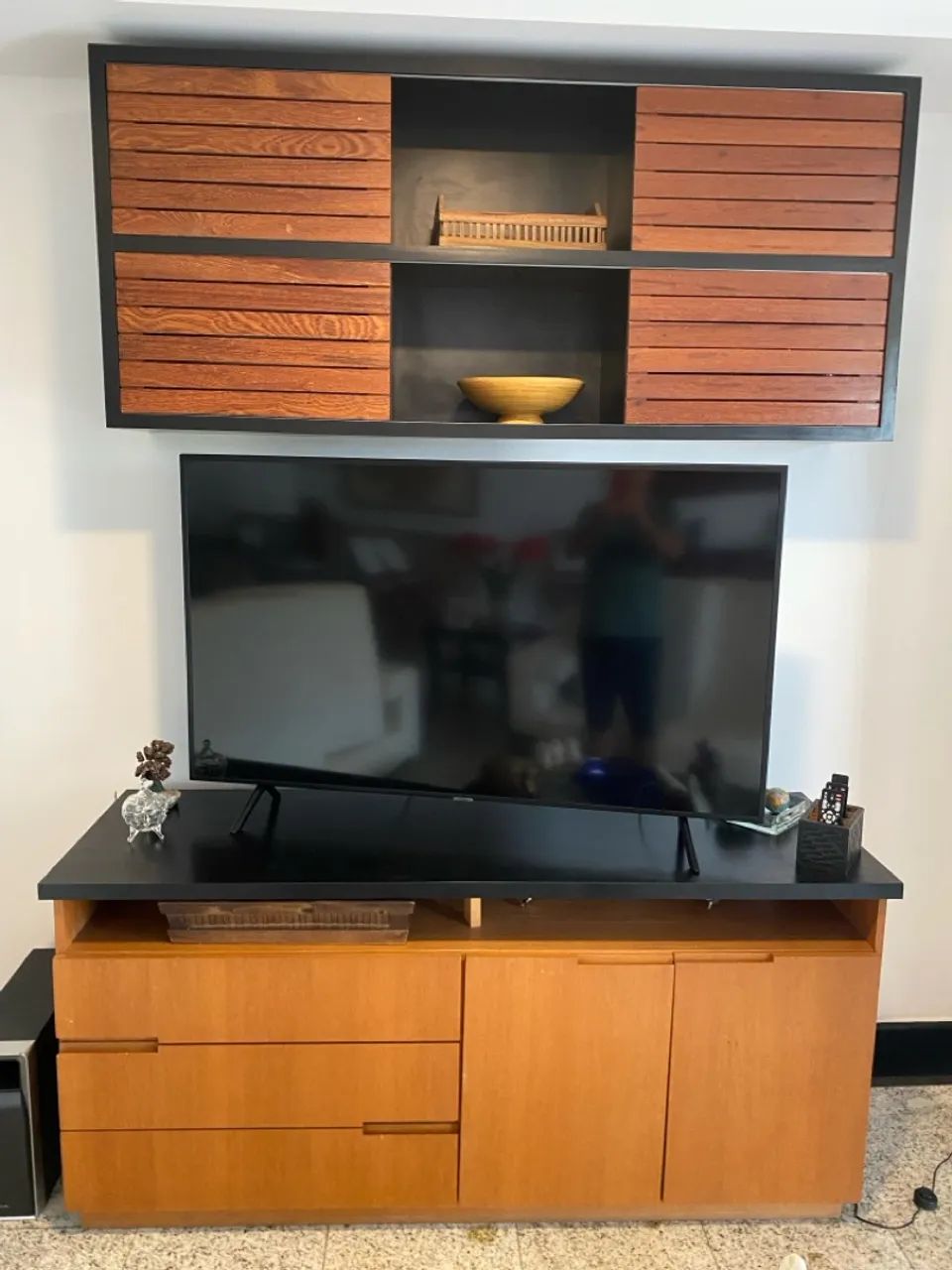 Estante sala madeira maciça conjunto 