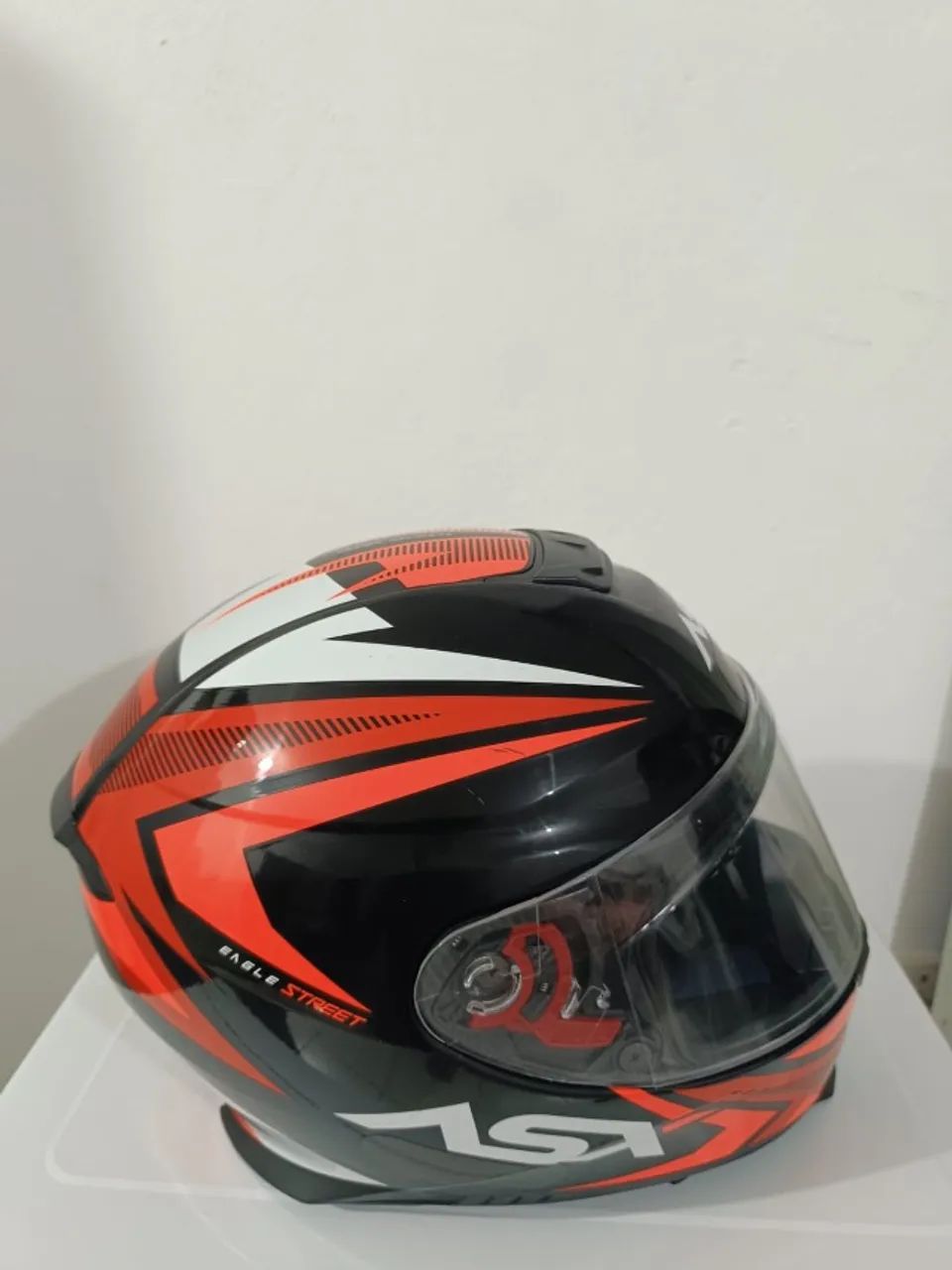 Capacete ASX Tamanho 58M + Viseira Preta - Foto 5