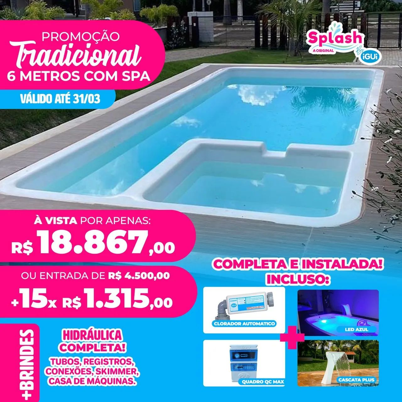 Promoção seu SPA Particular 6 metros + CLORADOR * - Foto 6