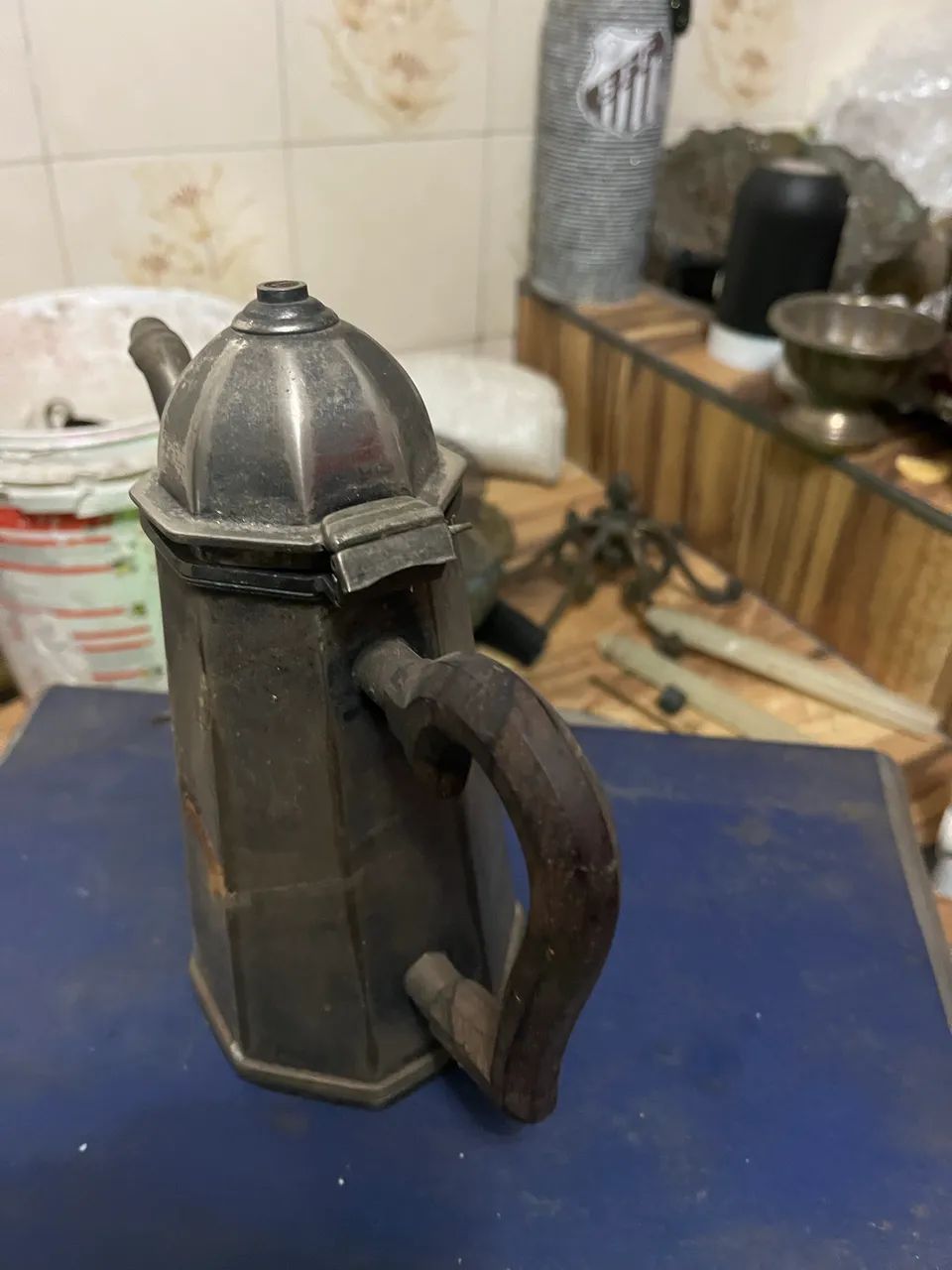 cafeteira ou bule de chá antigo, - Foto 3