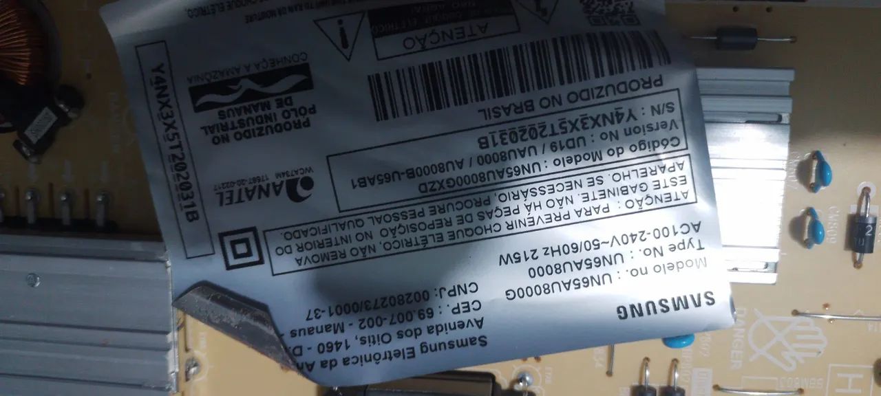 Tv samsung un65au800g(placas) - Foto 2