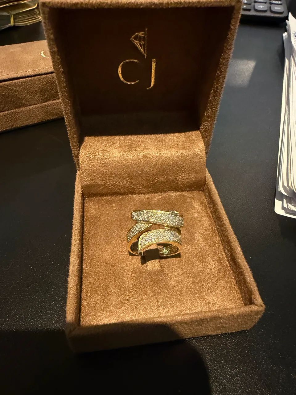 Anel de ouro com brilhantes - Foto 3